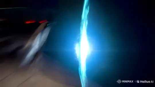 Spaceship Navigates Black Hole to Alien Galaxy with Explosive View – AI Generated Video | Hailuo AI