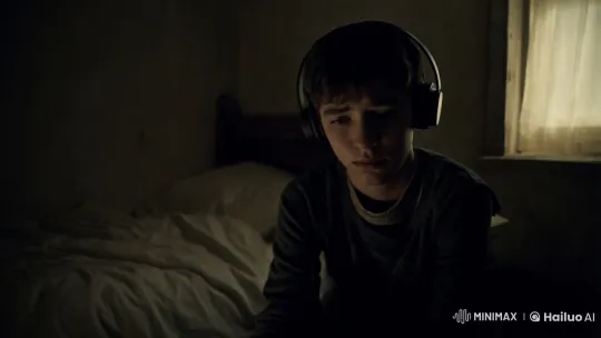 Teen's Grim Bedroom: A Study in Solitude and Dissonance – AI Generated Video | Hailuo AI