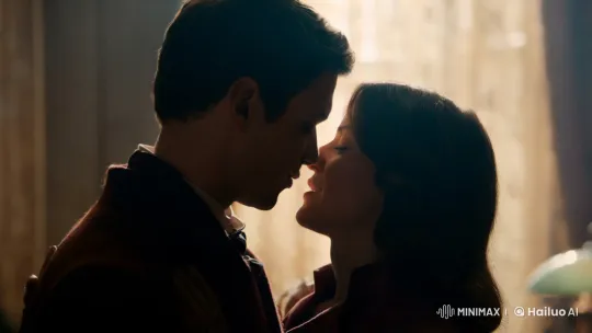 Intimate Embrace: Timeless Kiss in Soft Light – AI Generated Video | Hailuo AI