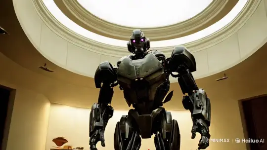 Killer Robot Showcased in Tense, Aesthetic Sequence – AI Generated Video | Hailuo AI