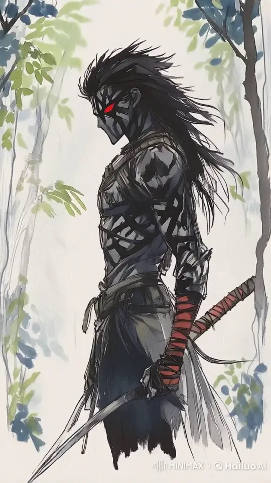 Mysterious Dark Figure in Enchanted Forest – AI Generated Video | Hailuo AI