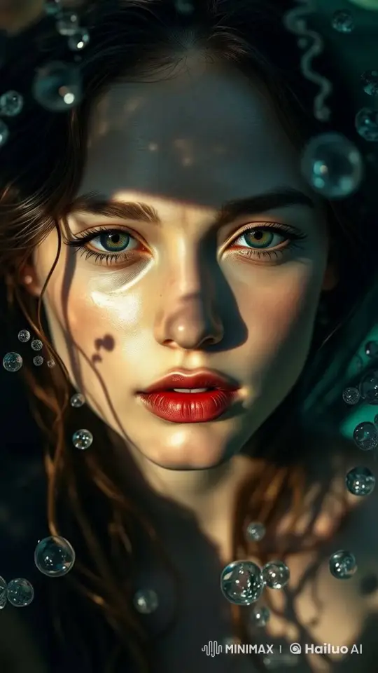 Mesmerizing Live2D Close-Up: Serene Underwater Beauty in 4K – AI Generated Video | Hailuo AI