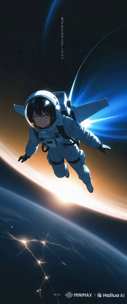 Astronaut in Space with Jetpack: Serene Exploration – AI Generated Video | Hailuo AI