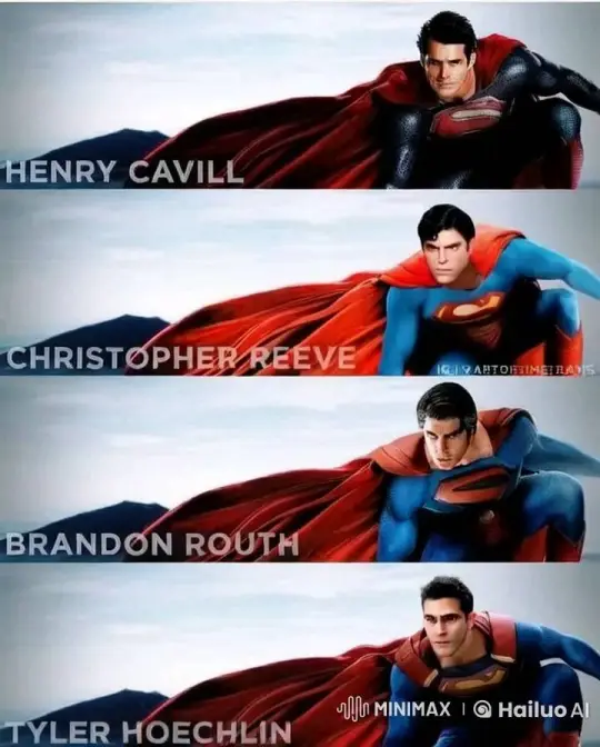 Four Supermen Unite in Dynamic Battle Scene – AI Generated Video | Hailuo AI