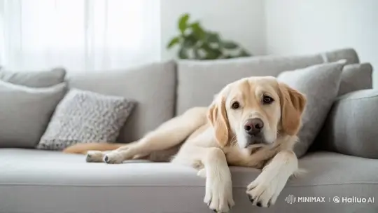 Cozy Morning with a Contented Canine Companion – AI Generated Video | Hailuo AI