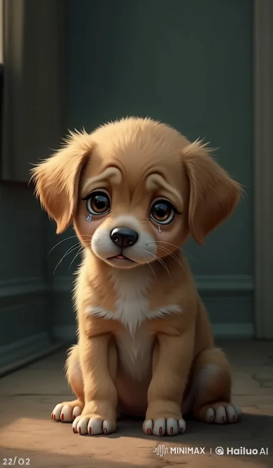 Puppy Mourning Mother's Death Captured in Sad Scene – AI Generated Video | Hailuo AI