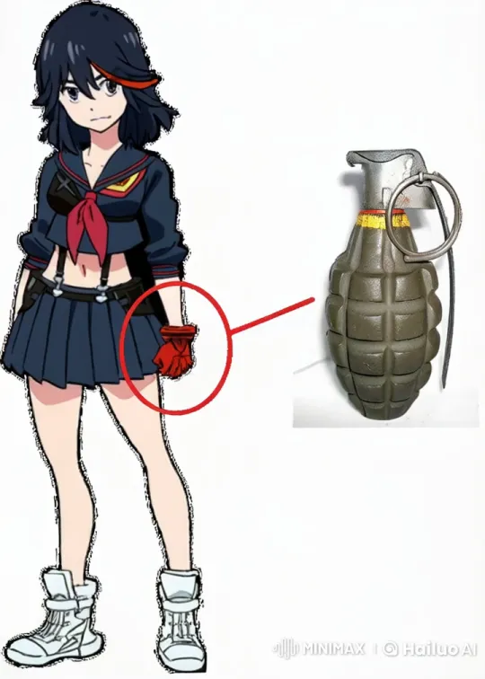 Anime Student Shrinks Dramatically with Hand Grenade – AI Generated Video | Hailuo AI
