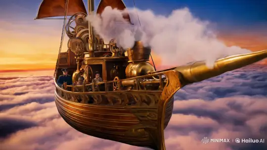 Steampunk Airship Adventure: A Cinematic Journey – AI Generated Video | Hailuo AI