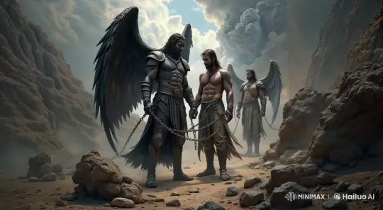 Feathered Warriors Chained in Dramatic Landscape – AI Generated Video | Hailuo AI