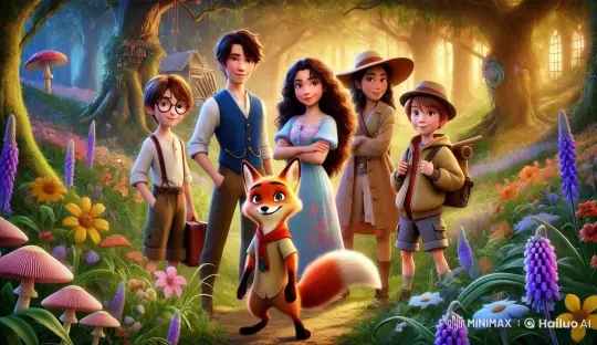 Animated Characters in Enchanted Forest Celebrate Joyfully – AI Generated Video | Hailuo AI