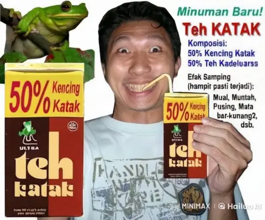 Man Transforms into Frog with Drink-Gun: Surreal Comedy – AI Generated Video | Hailuo AI