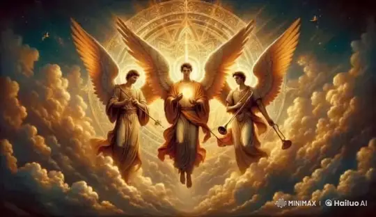 Divine Archangels Amidst Celestial Light and Clouds – AI Generated Video | Hailuo AI