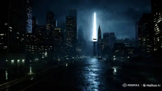 Nocturnal Gotham: A Cinematic Portrait of Nightfall in the City – AI Generated Video | Hailuo AI