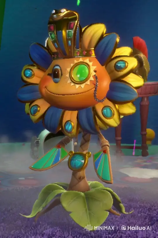 Anthropomorphic Sunflower Character in Whimsical, Magical Setting – AI Generated Video | Hailuo AI