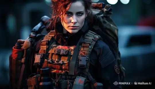 Tactical Woman Prepares in Post-Apocalyptic Urban Ruins – AI Generated Video | Hailuo AI