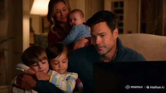 Family Bonding in Soft Light – AI Generated Video | Hailuo AI
