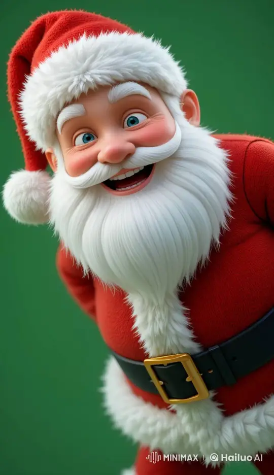Santa Claus Greets Viewers in Festive Live2D Video – AI Generated Video | Hailuo AI