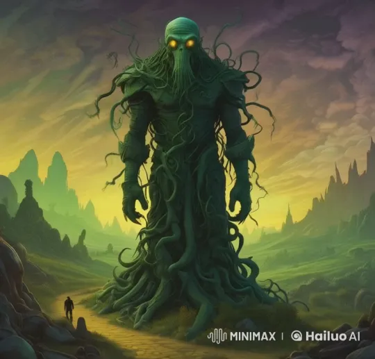 Mysterious Creature in Surreal Landscape with Suspenseful Atmosphere – AI Generated Video | Hailuo AI
