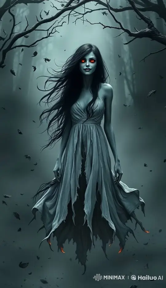 The Kuntilanak: A Terrifying Spectral Figure in the Shadows – AI Generated Video | Hailuo AI