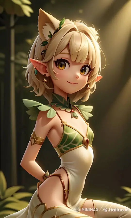 Elven Girl Dances Seductively in Serene Forest – AI Generated Video | Hailuo AI