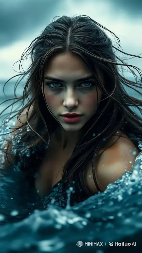 Stunning Live2D Scene: Girl in Serene Water – AI Generated Video | Hailuo AI