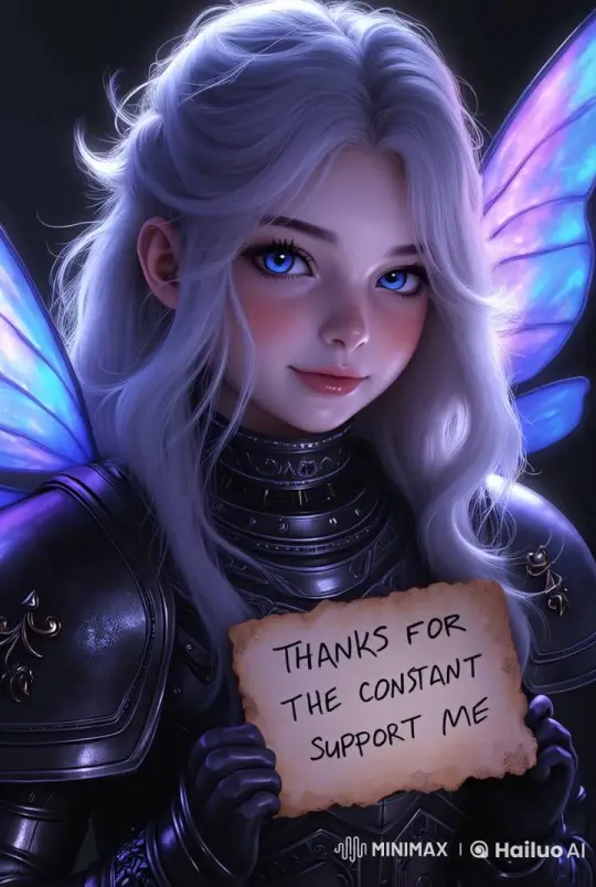 Character with Glowing Wings Thanks Viewers in Live2D Animation – AI Generated Video | Hailuo AI