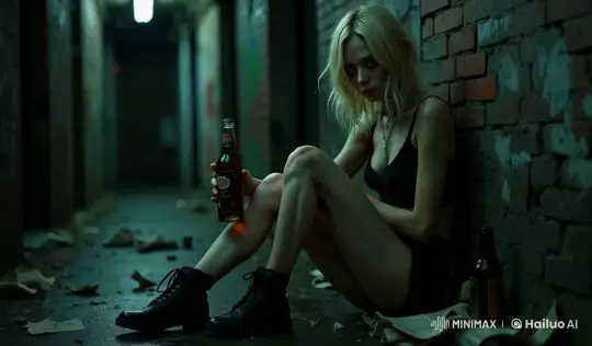 Contemplative Woman in a Quiet Alley – AI Generated Video | Hailuo AI
