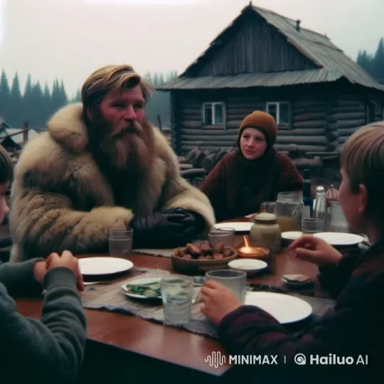 Outdoor Family Gathering Enjoying a Meal – AI Generated Video | Hailuo AI