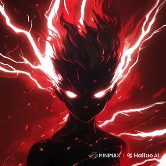 Shadowy Figure with Fiery Energy in Live2D Animation – AI Generated Video | Hailuo AI