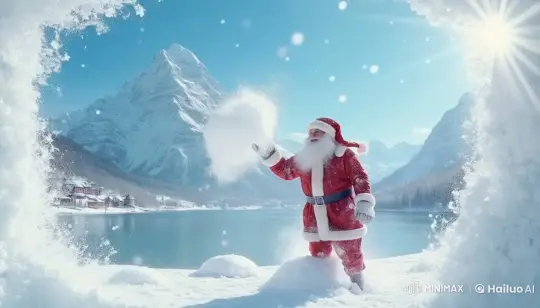Santa Throws Snowball in Realistic Live2D Animation – AI Generated Video | Hailuo AI