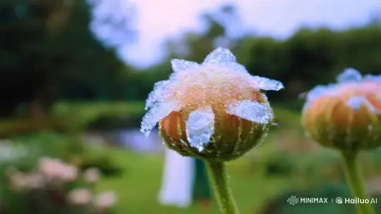 Romantic Couple Embraces in Serene Garden Setting – AI Generated Video | Hailuo AI