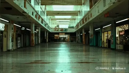 Abandoned Shopping Mall in Haunting Live2D Animation – AI Generated Video | Hailuo AI