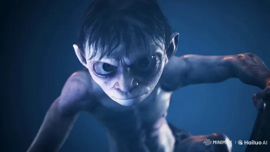 Creature with Large Eyes Stares Intently in Mysterious Setting – AI Generated Video | Hailuo AI