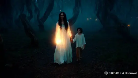 Eerie Forest Scene: Chandni & Arman's Mysterious Journey – AI Generated Video | Hailuo AI