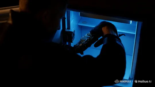 Thief Steals Artifact in Ethereal Safe Opening – AI Generated Video | Hailuo AI