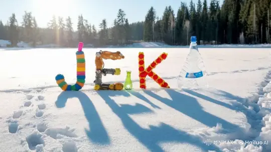 Animated Alphabet Shadows in Winter Wonderland – AI Generated Video | Hailuo AI