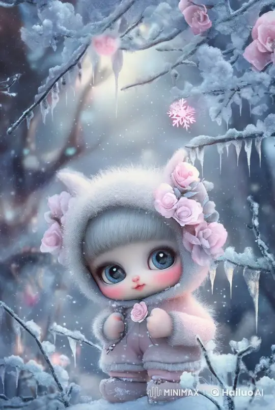 Magical Winter Forest Dance of the Enchanted Girl – AI Generated Video | Hailuo AI
