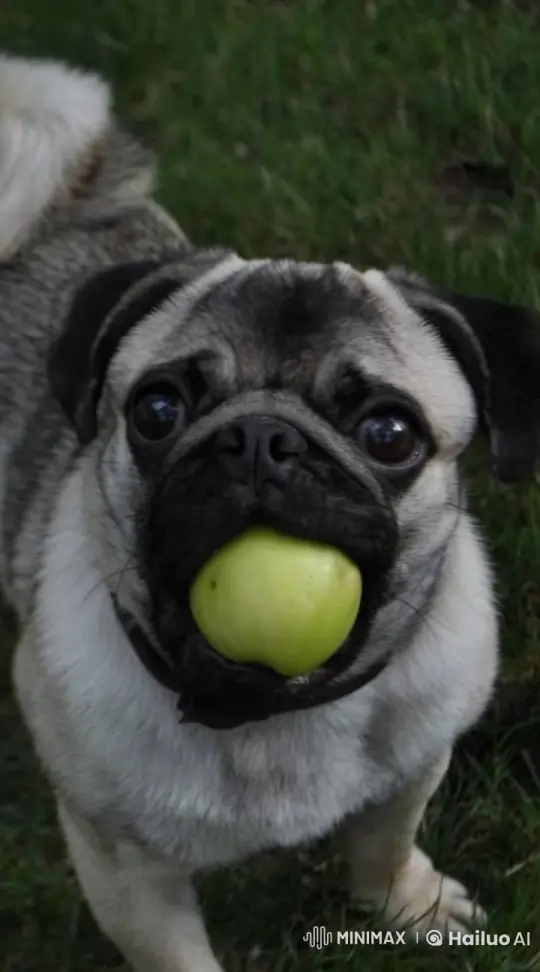 Pug with Apple: Slow-Motion Explosion in 4K Quality – AI Generated Video | Hailuo AI