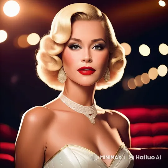 Vintage Glamour: Elegant Woman in a Classic Hollywood Setting – AI Generated Video | Hailuo AI