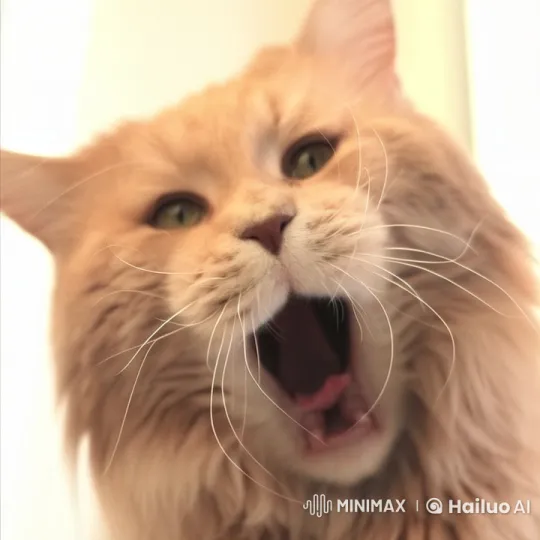 Live2D Rendered Video: Close-up of a Charming Cat – AI Generated Video | Hailuo AI