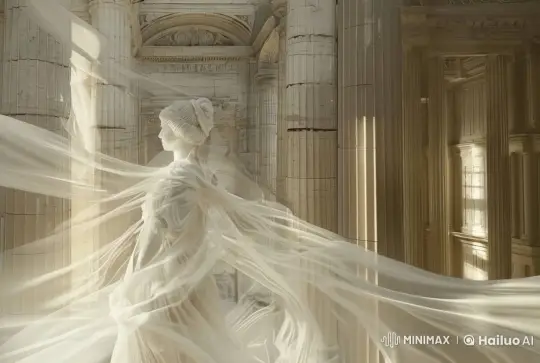 Eternal Serenity: A Live2D Marble Statue Scene – AI Generated Video | Hailuo AI