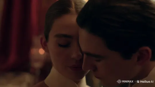 Intimate Moment: Close-up of Two Subjects in a Kiss – AI Generated Video | Hailuo AI