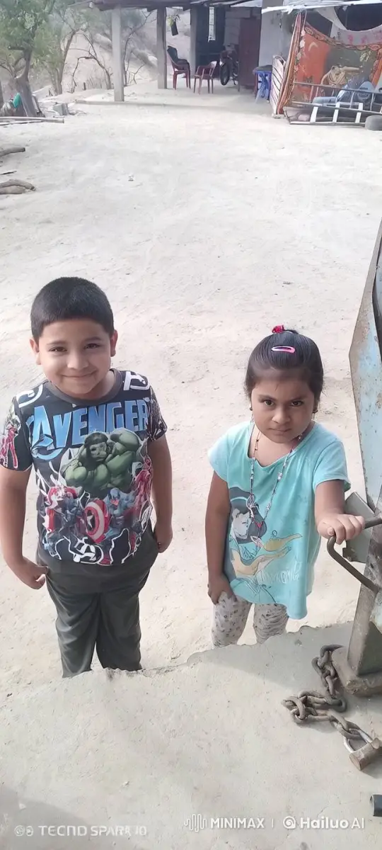 Children Share Sweet Moment in Rural Setting – AI Generated Video | Hailuo AI