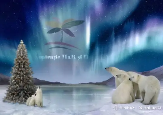 Winter Wonderland with Polar Bears and Northern Lights – AI Generated Video | Hailuo AI