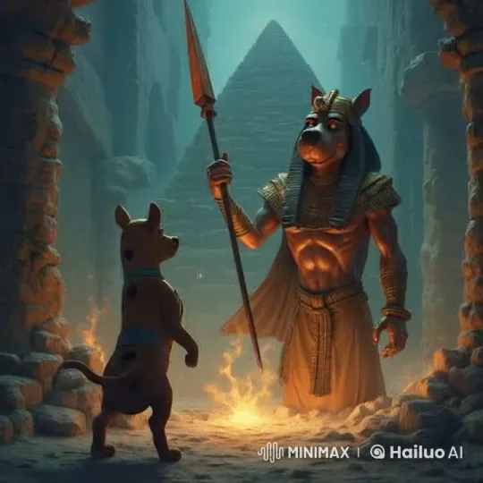 Scooby-Doo Meets Animated Anubis in Enchanted Pyramid – AI Generated Video | Hailuo AI