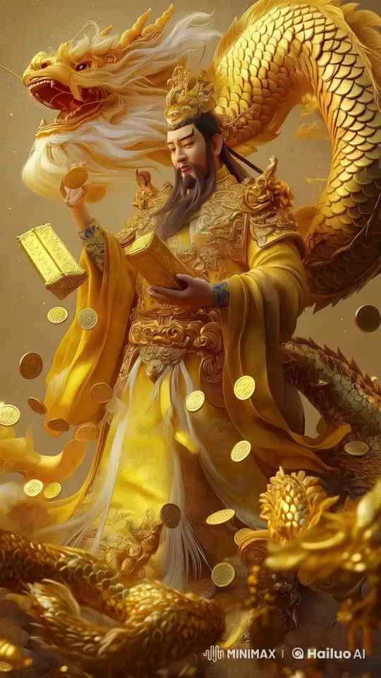 Golden Samurai and Dragon in Live2D Opulence – AI Generated Video | Hailuo AI