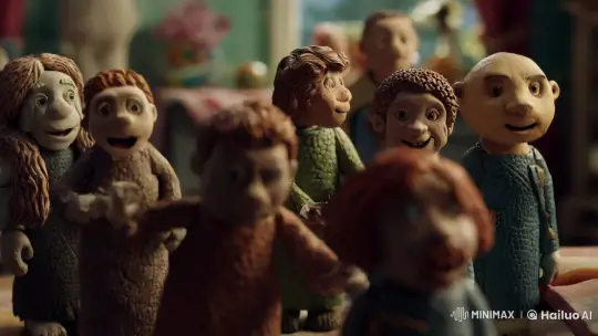 Clay Figures Captured in Playful Joy Amidst Whimsical Decor – AI Generated Video | Hailuo AI