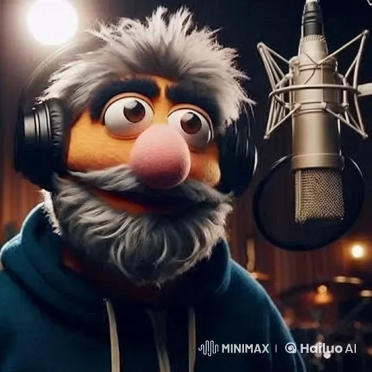 Puppet Rapping in Recording Studio with Energetic Performance – AI Generated Video | Hailuo AI