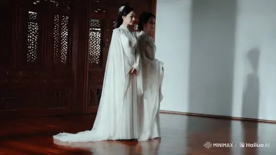Asian Bride Dissolves in Hauntingly Elegant Scene – AI Generated Video | Hailuo AI