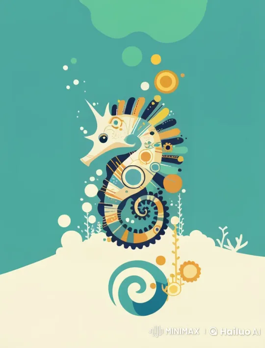 Seahorse Journey Through Vibrant Space-Time – AI Generated Video | Hailuo AI